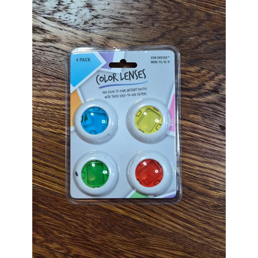 Instax Mini 7S 8 9 Color Lenses 4 Pack Filter Set Blue Yellow Green Red